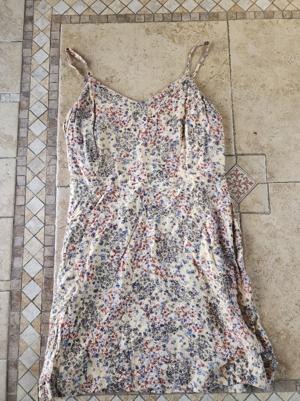 Maurices Floral Dress with Blue & Red Floral Print